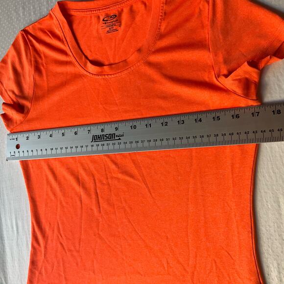 Champion Women’s Short Sleeve Workout T-shirt size XS, Solid Neon Orange - Picture 3 of 8